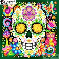 dispaint full squareround drill 5d diy diamond painting pattern skull embroidery cross stitch 3d home decor a10864