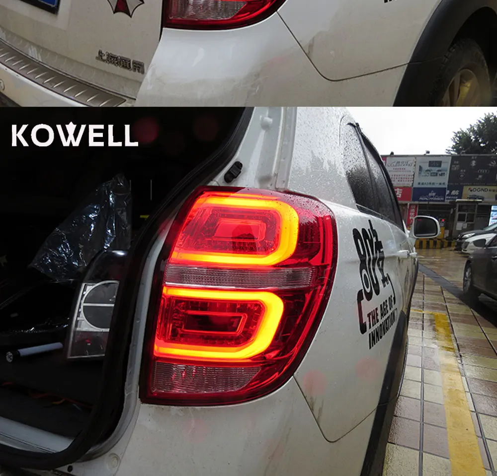 KOWELL автомобильный Стайлинг для Chevrolet Captiva 2009- задние фонари светодиодный задний фонарь Задняя Крышка багажника лампа drl+ сигнал+ тормоз+ задний ход