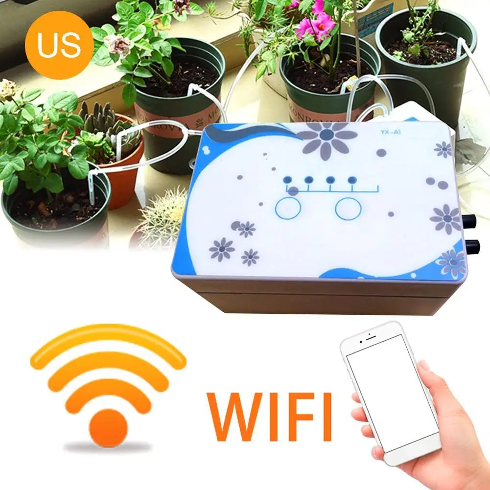 US ЕС/США автоматическое устройство для полива wifi управление сад интеллектуальное орошение Соленоидный клапан таймер полива устройство набор - Цвет: US