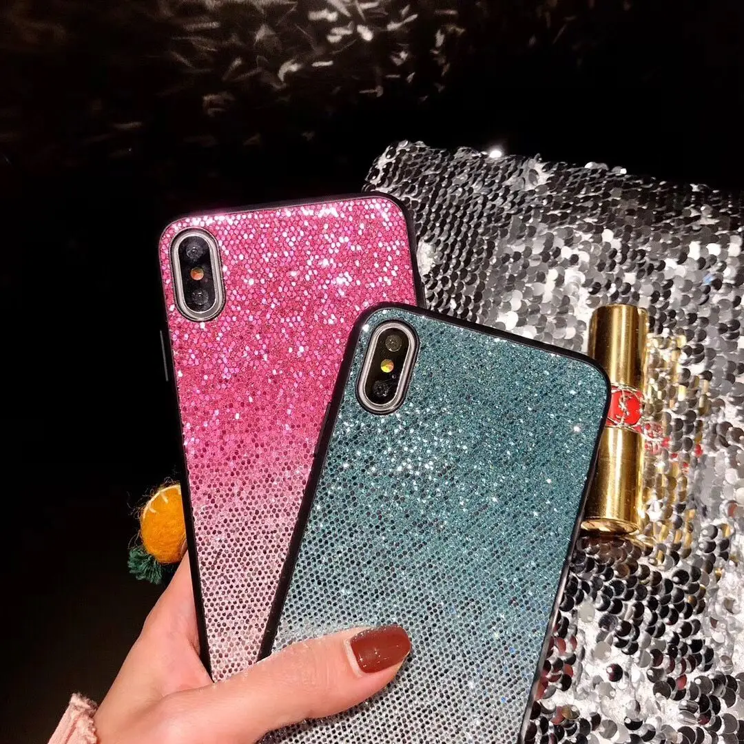 Роскошный блестящий Блестящий чехол для iphone 6 6s 7 8 plus Xs max xr Мягкий задней панели |