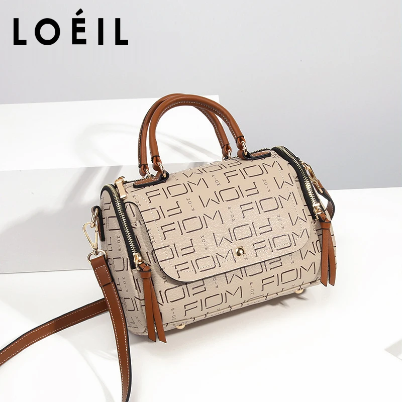 LOEIL Boston bag female 2018 new women's European and American fashion PVC shoulder diagonal handbag ladies | Багаж и сумки