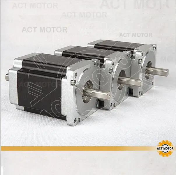Бесплатная доставка из Германии! ACT 3 шт. шаговый двигатель Nema34 34HS1456B двойной вал