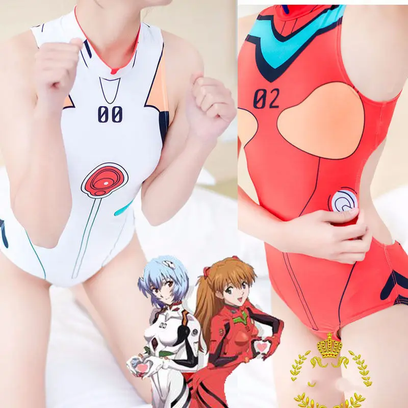 Косплэй костюм Evangelion EVA Плавание одежда спинки SUKUMIZU бикини Купальник| |