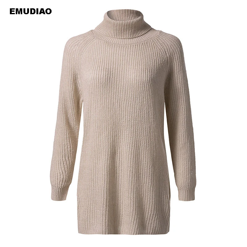Casual Turtleneck Sweater Women Long Sleeve Solid Knitted Pullovers 2019 Autumn Winter Streetwear Vestidos Pull Femme Jumper | Женская