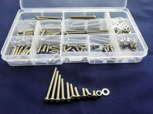 180 шт. M3.5 винты с круглой головкой Phillips из нержавеющей стали шестигранные гайки
