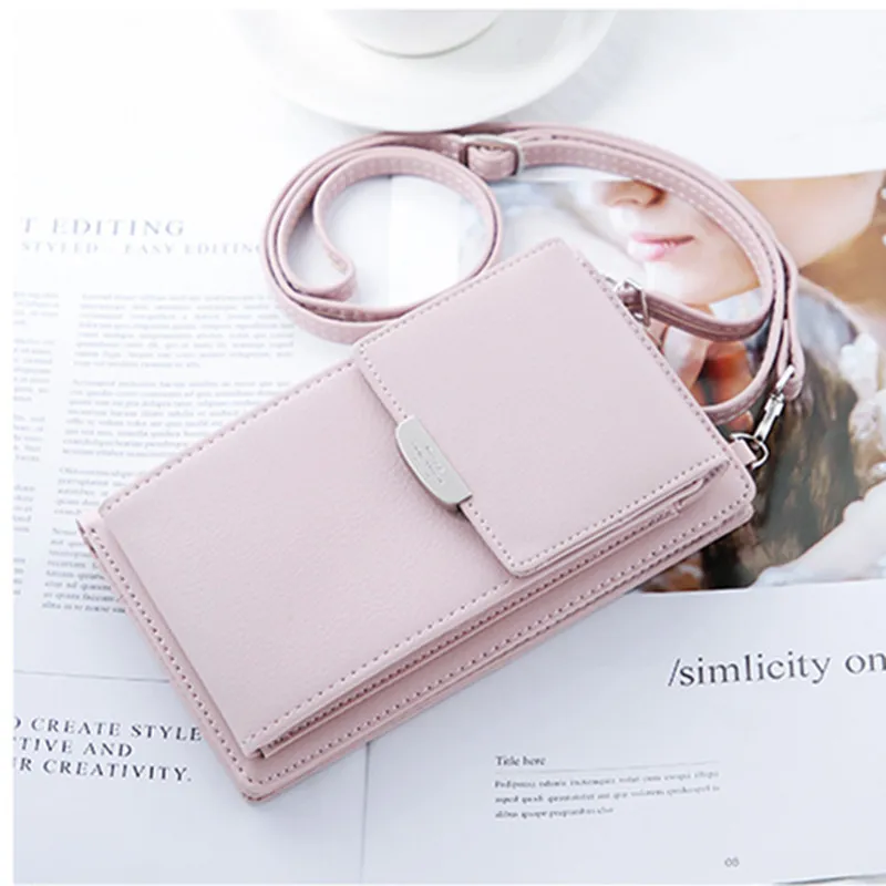 

2019 New Women Casual Wallet Brand Cell Phone Wallet Big Card Holders Wallet Handbag Purse Clutch Messenger Shoulder Straps Bag