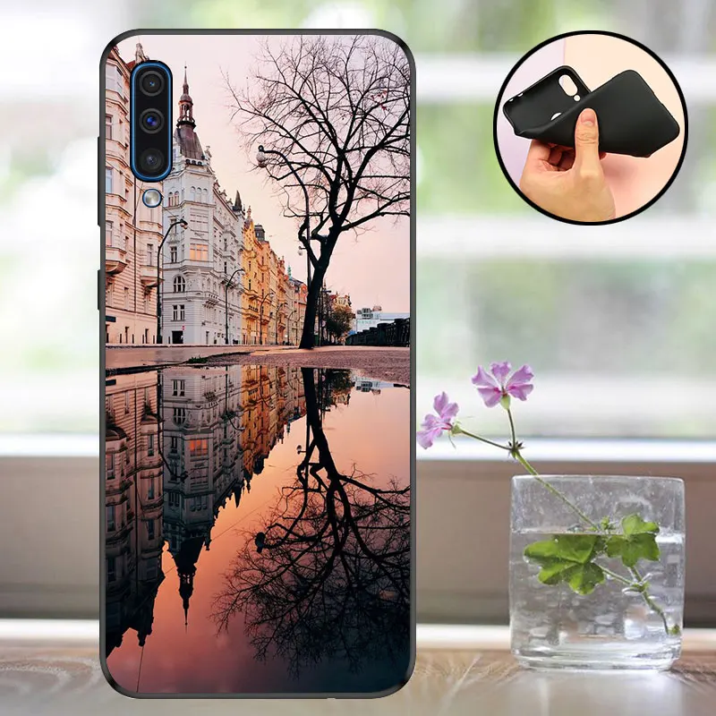 Чехол для samsung Galaxy A50, черный матовый чехол для samsung A50, силиконовый чехол ТПУ для телефона Galaxy A 50 A505F Capa - Цвет: CDY