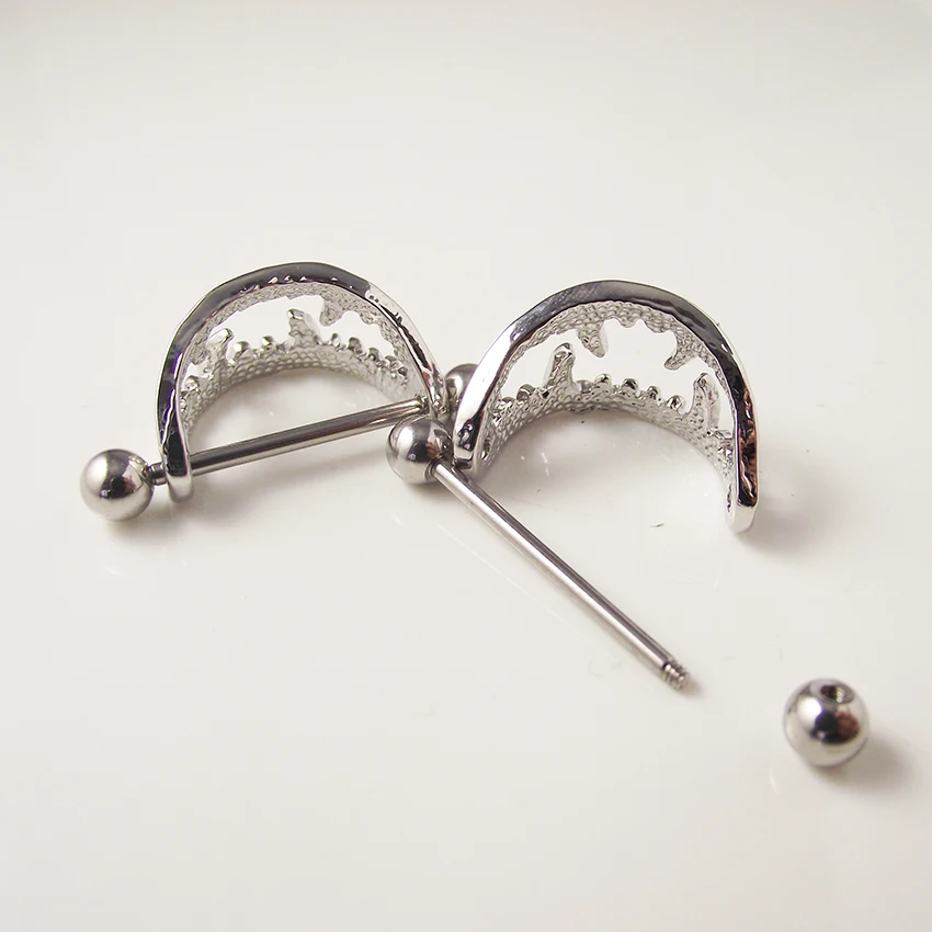 Защитное кольцо для сосков в стиле панк-рок клыки вампира 14 г 2 шт. | Украшения и