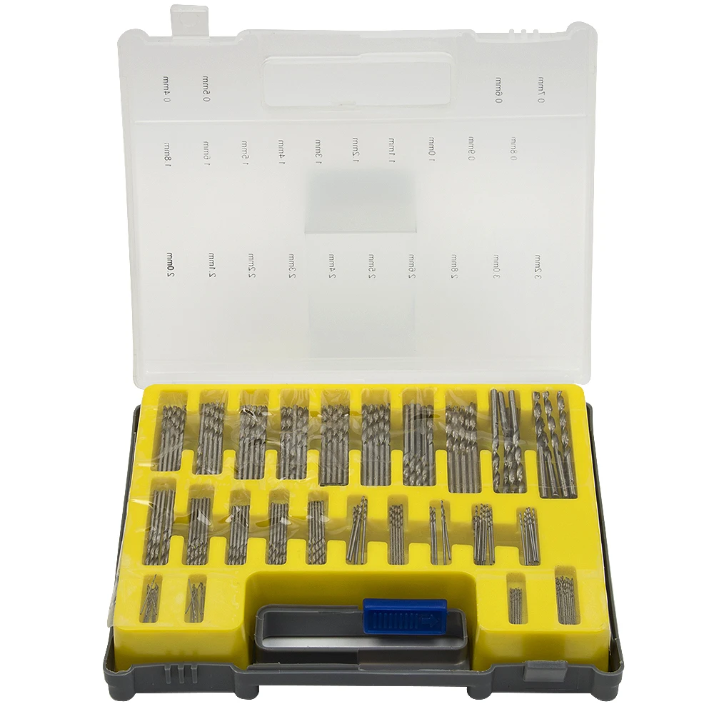 

150PCS 0.4-3.2mm Drill Bit Set Small Precision with Carry Case Plastic Box Mini HSS Hand Tools Twist Drill Kit Set