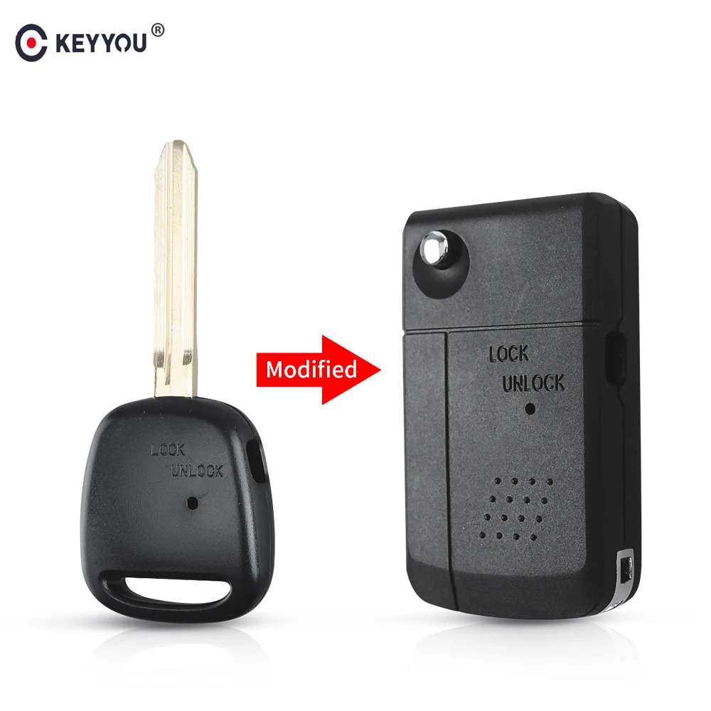 KEYYOU модифицированный складной флип чехол для Toyota Carina Corolla Celica Estima Previa Side 1 кнопка