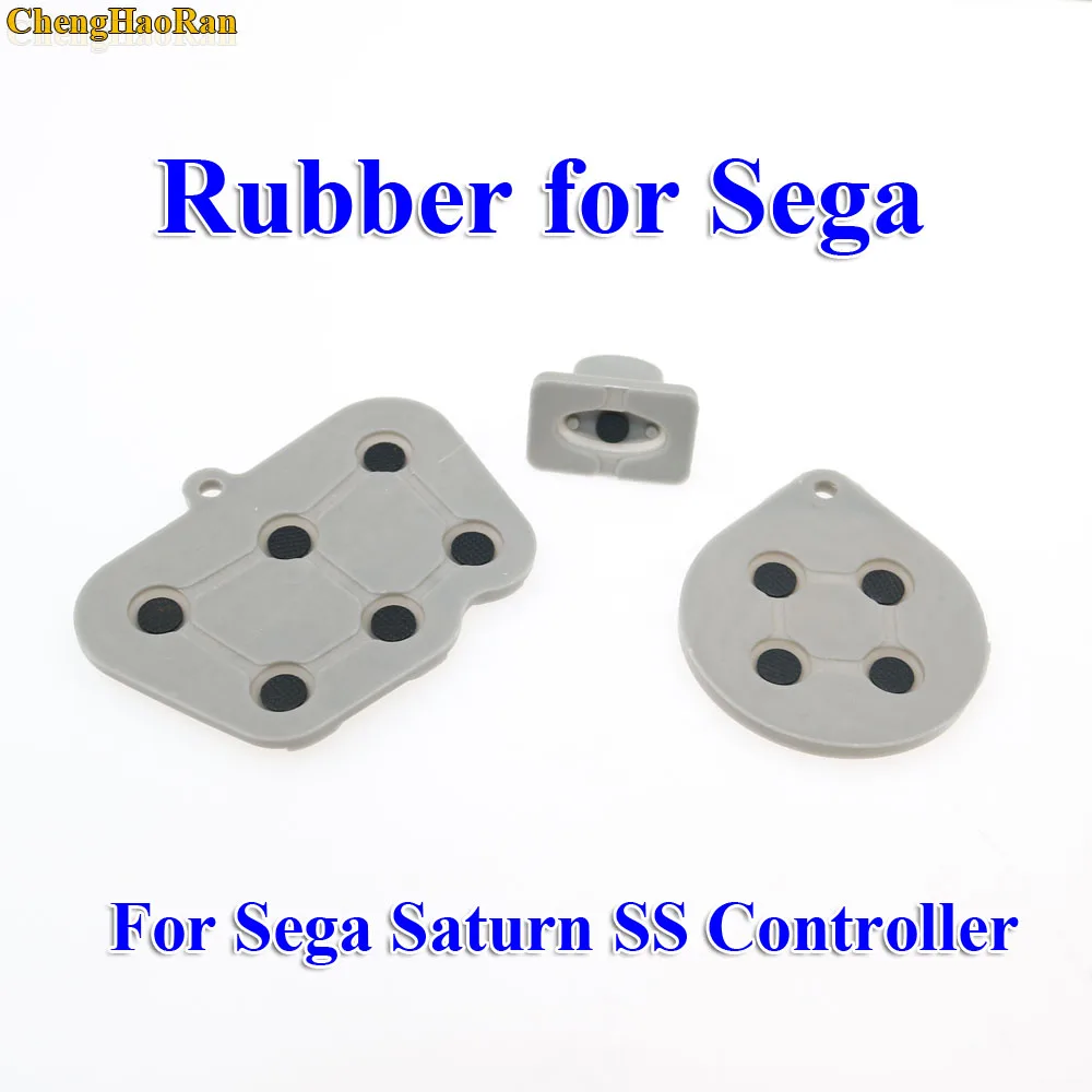 ChengHaoRan-almohadillas de botón de silicona conductoras para Sega, Saturn SS, controlador ABXY D Pad de goma, 20-100 juegos