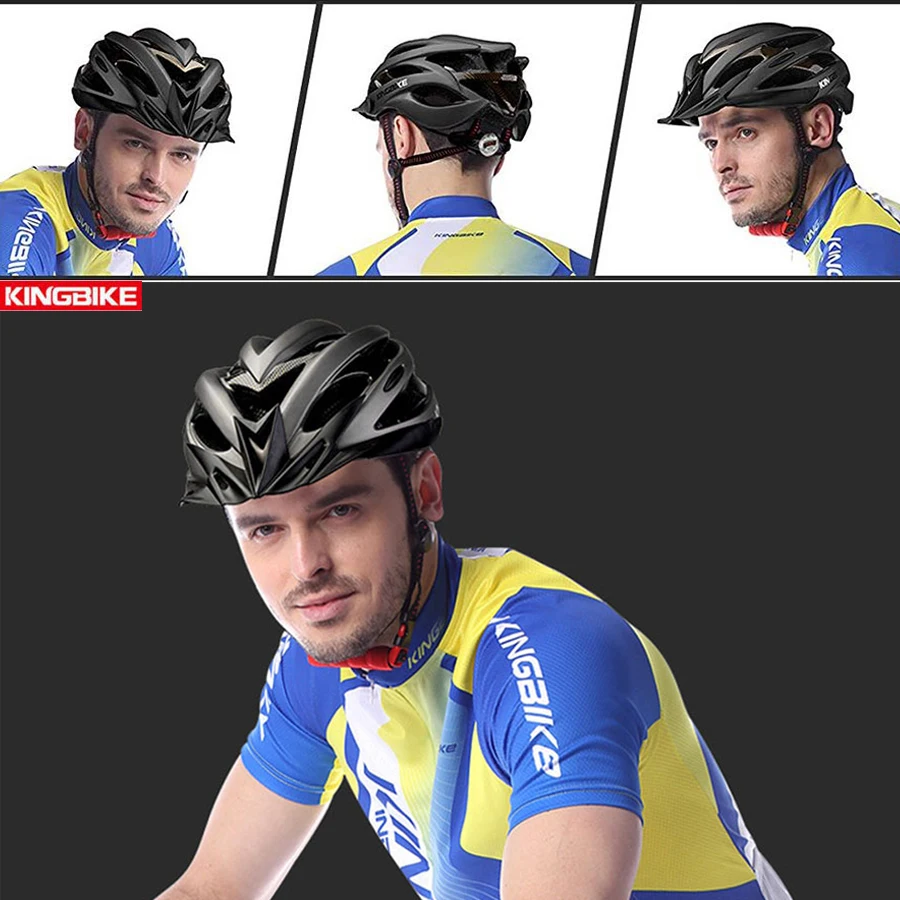 KINGBIKE Новые велосипедные шлемы матовый черный мужской женский велосипедный шлем