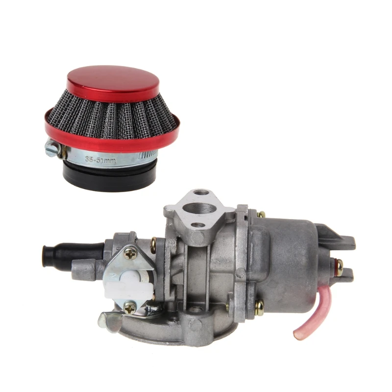 Карбюратор Carb Carby + красный воздушный фильтр стек для 2-тактных 47cc 49cc деталей