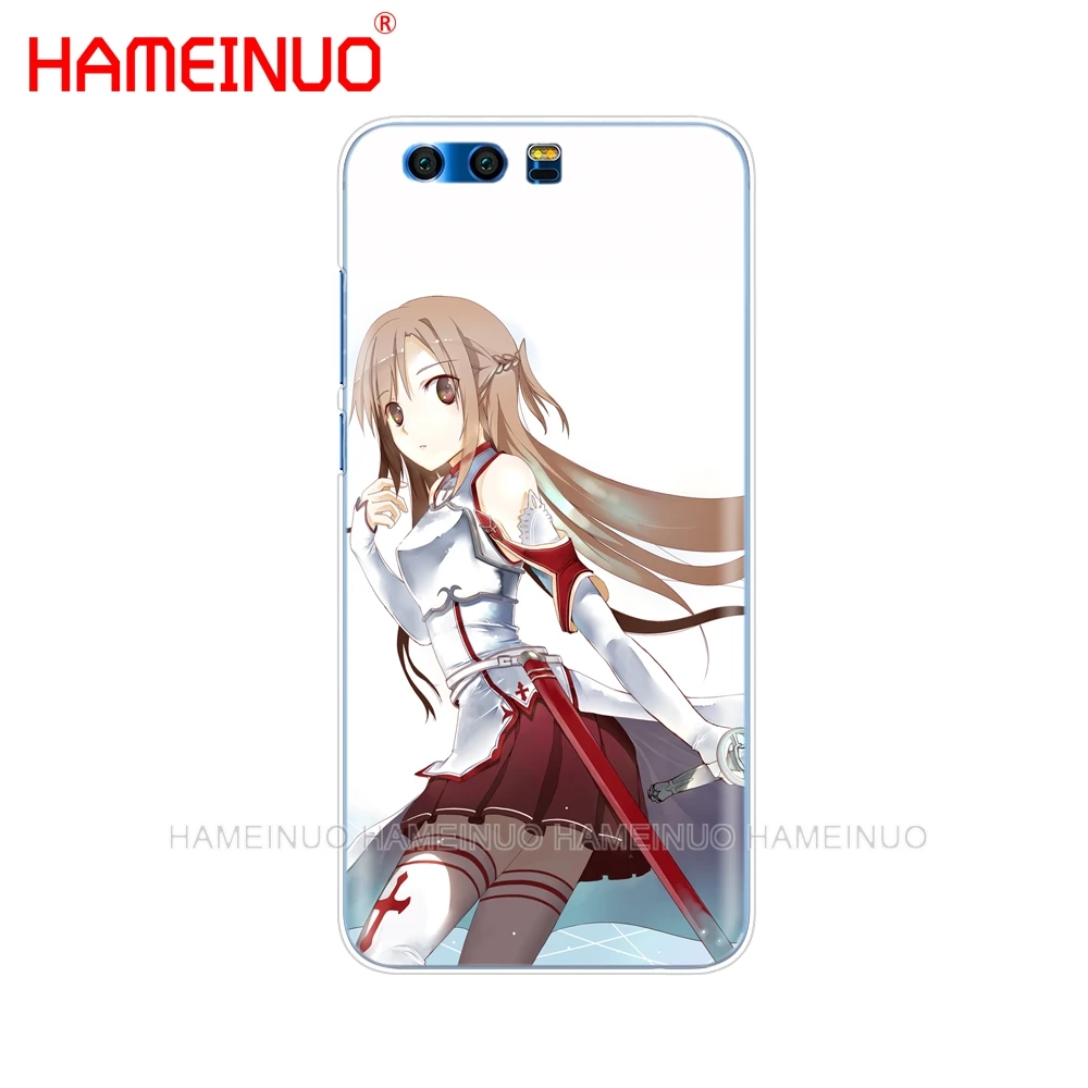 HAMEINUO обувь для вечеринки в Стиле косплей Sword Art Online(SAO), короткая футболка с героями из японского аниме «крышка чехол для телефона для huawei Honor 10 V10 4A 5A 6A 7A 6C 6X7X8 9 LITE