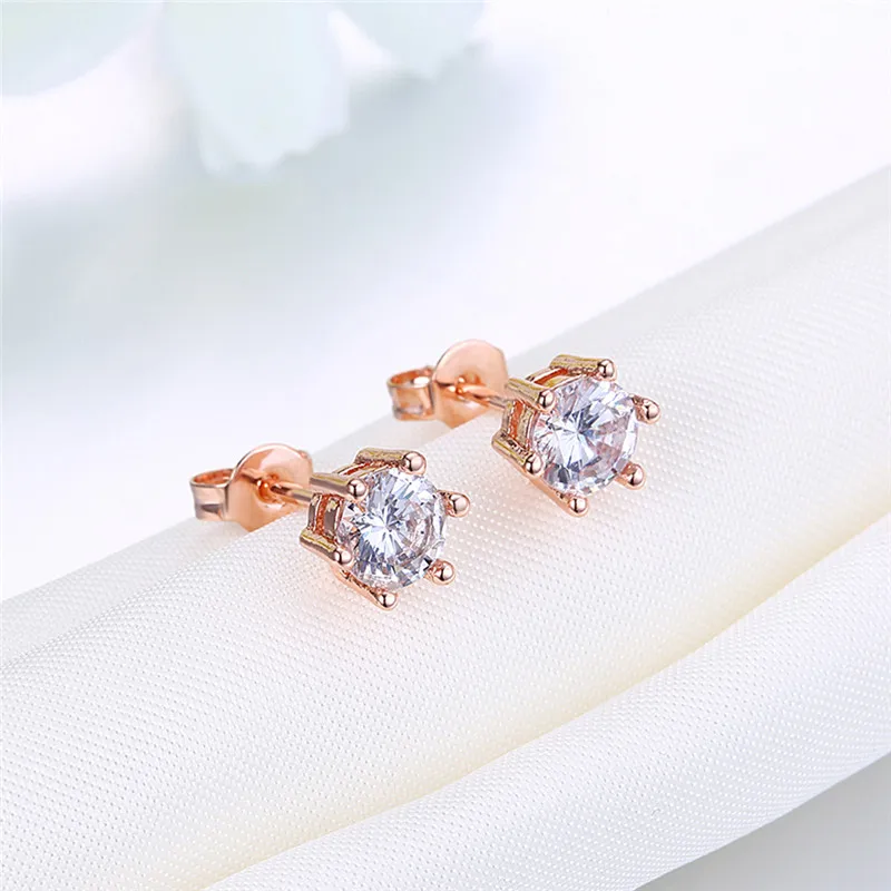 Серьги AKE216 серьга с Топ AAA чистке cz в розовый цвет золотистый как подарок