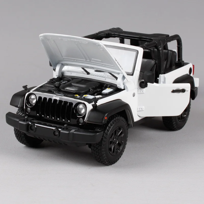 Maisto 1:18 2014 jeep wrangler willys белый красный автомобиль литья под давлением большой