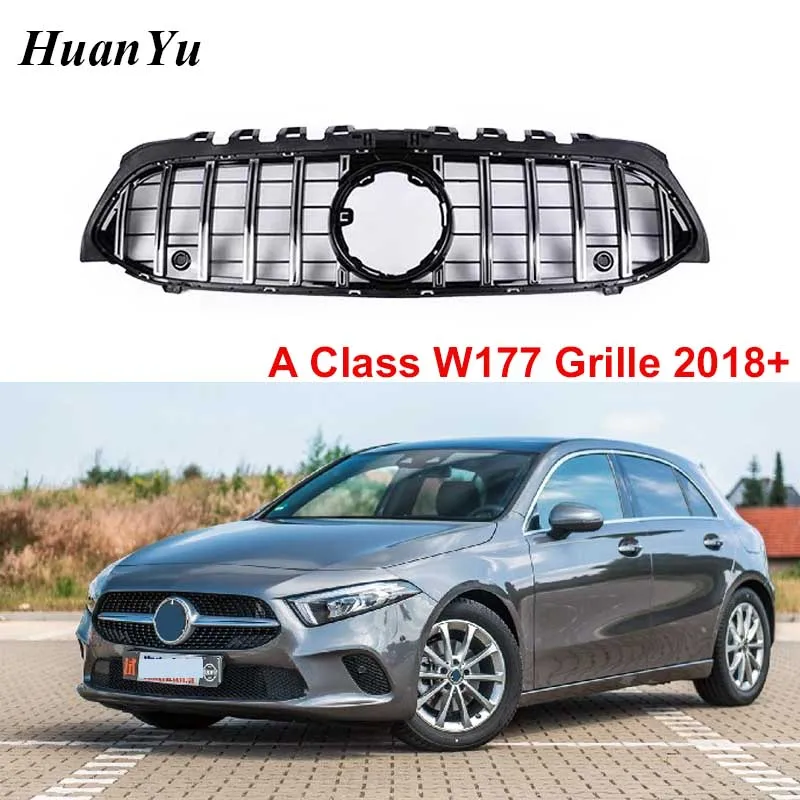 Новый GT R Стиль сменная решетка для Mercedes benz A class W177 передний бампер гоночные