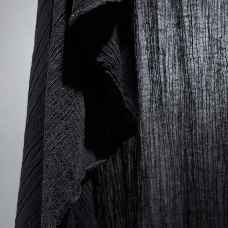 Мужской жилет без рукавов оригинальный летний подиумный длинный льняной