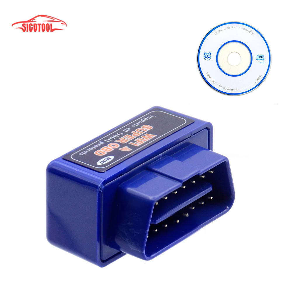 Мини ELM327 WiFi ELM 327 OBDII автомобильный диагностический инструмент сканер для IOS Android