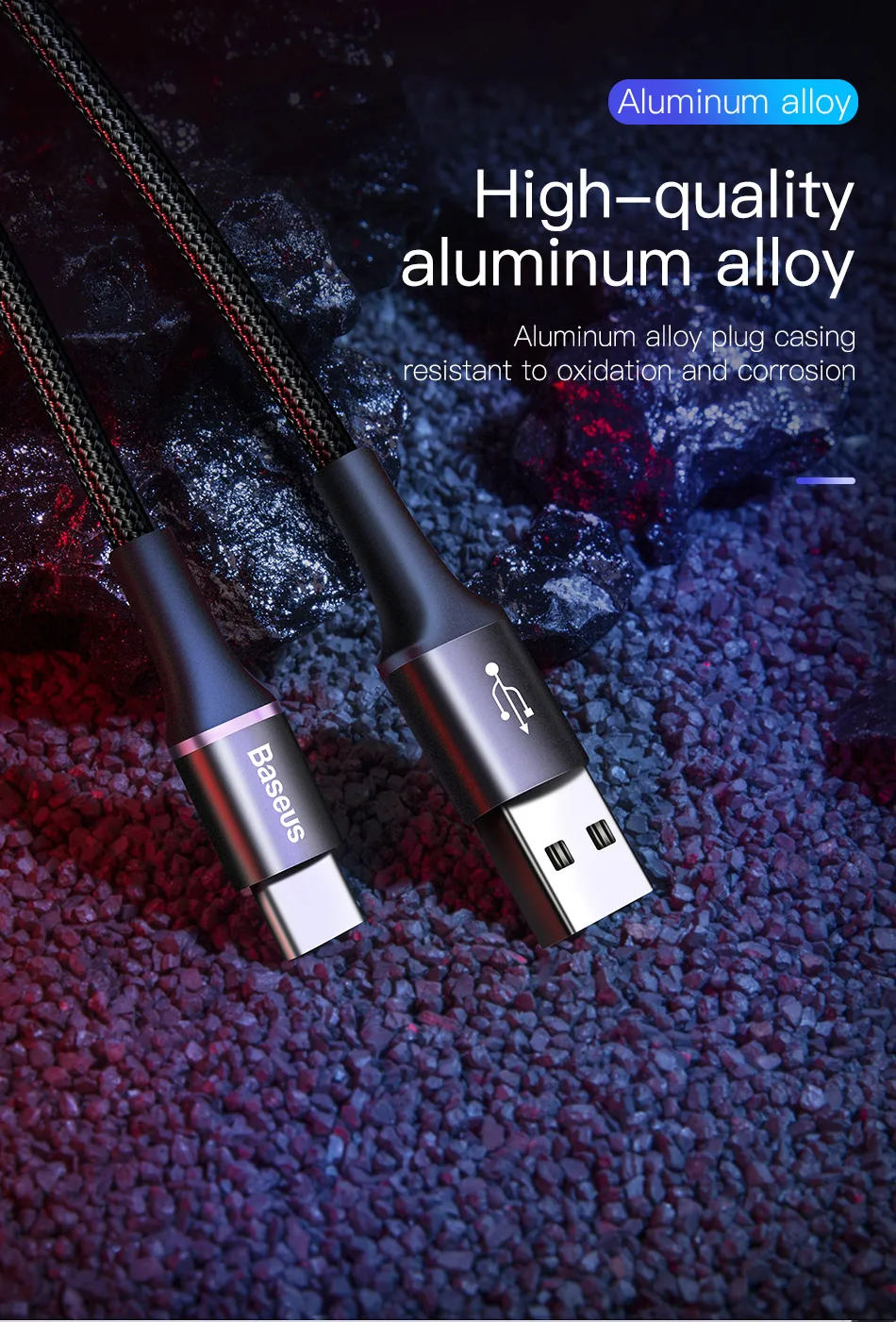 Baseus кабель usb type C для samsung Xiaomi Redmi Note 7 K20 Oneplus 7 Pro Быстрая зарядка USB-C зарядное устройство кабель usbc 2 м