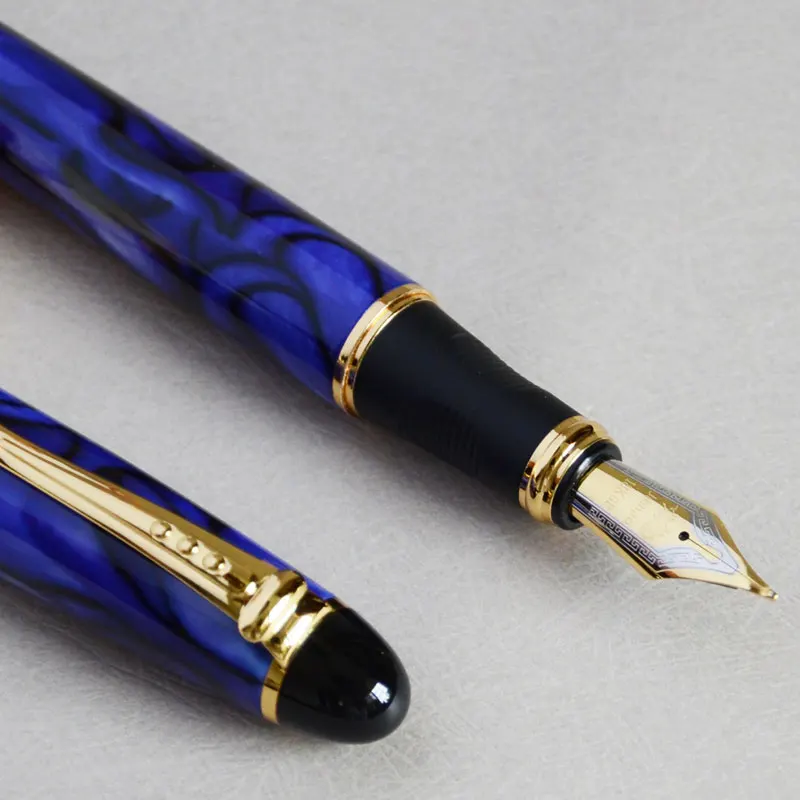 Ручка перьевая JINHAO X450 ярко-синяя и золотая 0 7 мм белый серый красный розовый
