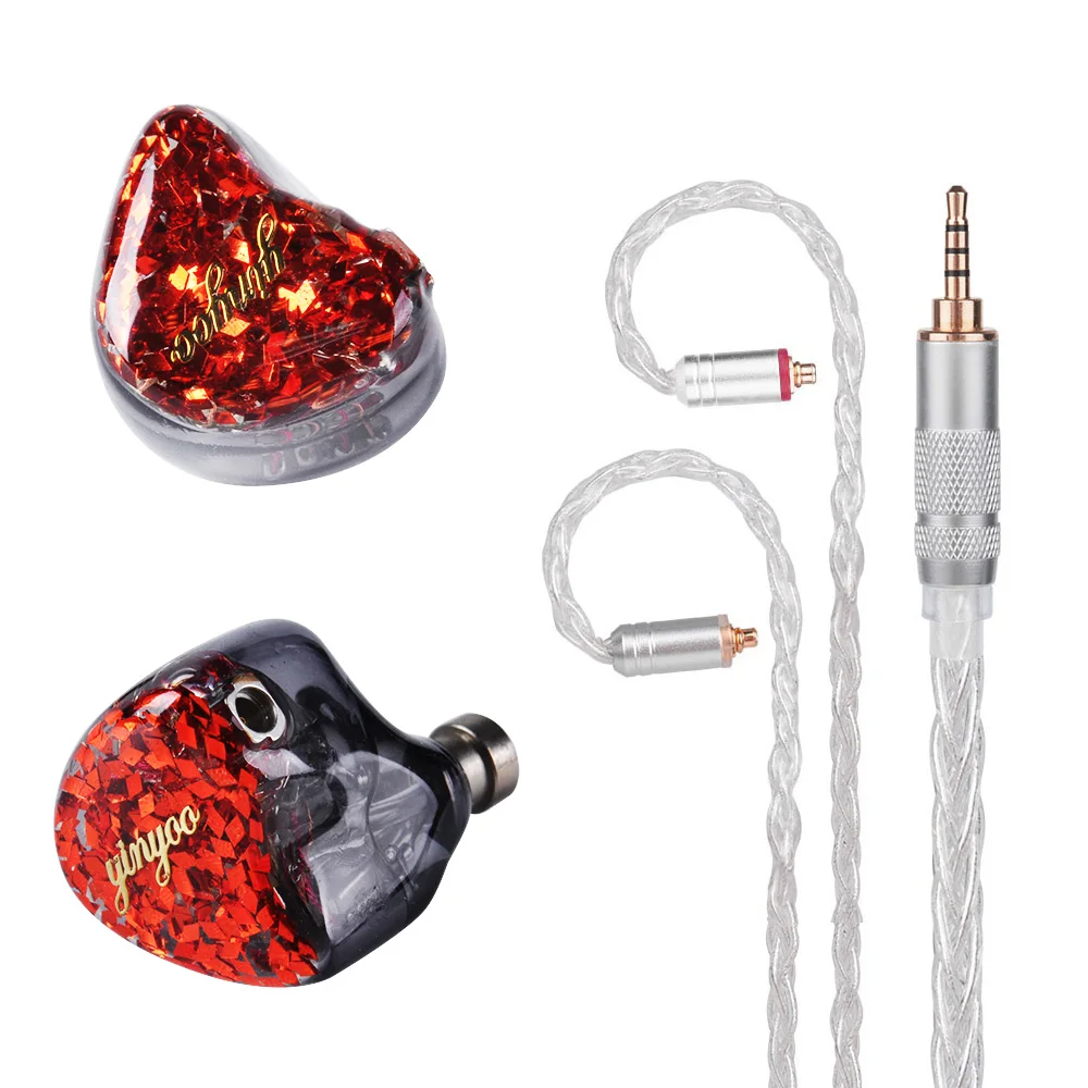 

AK Yinyoo HQ12 12BA in Ear Earphone Custom Made Balanced Armature Earphone Headset Earbud Headplug 8 Core Silver Cable