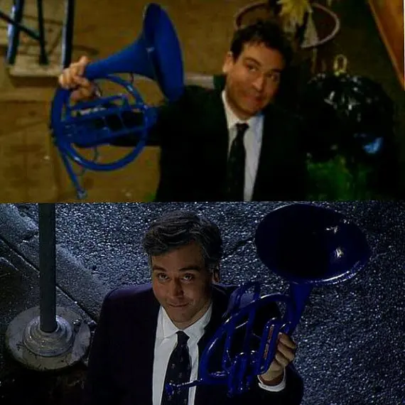 Как я встретил вашу маму синее французское ожерелье с подвеской в форме рога|necklace