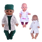 Одежда для кукол, аксессуары, набор платьев доктора хирургической медсестры, подходит для американской куклы 18 дюймов и одежды для кукол 43 см. Рождественский подарок