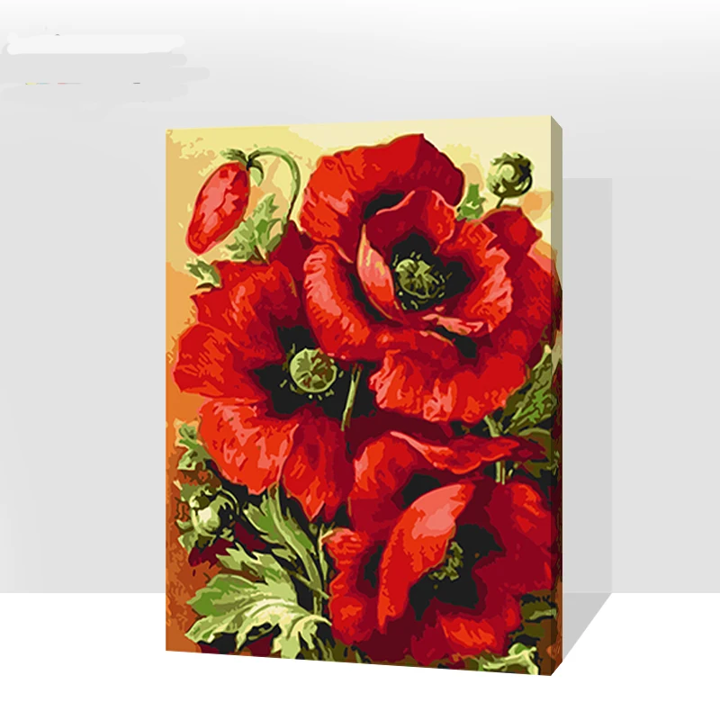 Стразы DIY пластиковые поделки алмазные красные цветы Волшебная квадратная