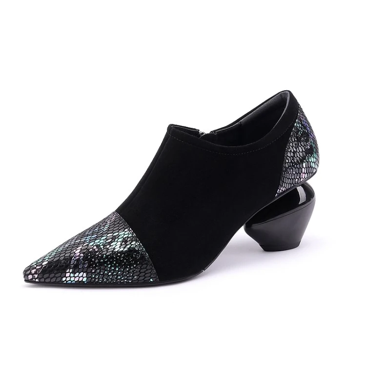 Женские туфли лодочки из овечьей кожи MLJUESE вечерние в римском стиле на молнии с