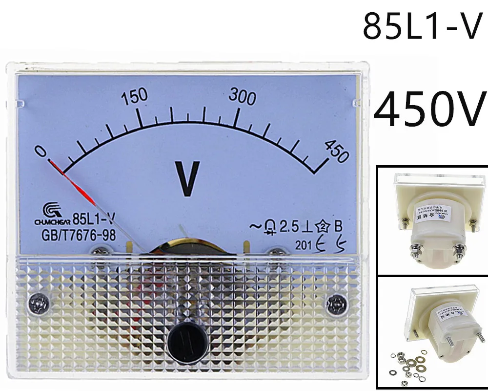 

Аналоговый измерительный прибор переменного тока 450 в Вольтметр Амперметр 85L1 0-450 в датчик