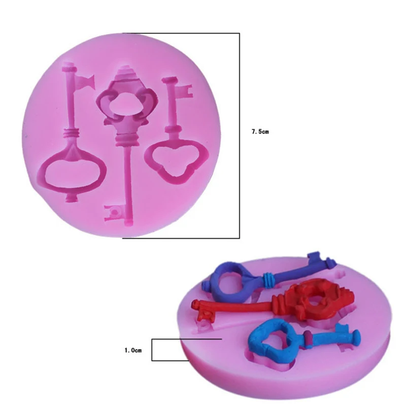 CHENGLAN New Cake Key Design Mold Silicone Fondant Art Tools Chocolate | Дом и сад