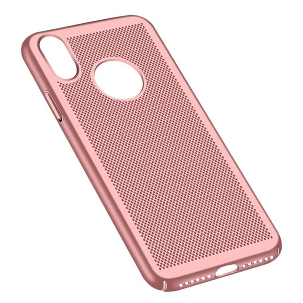 Теплоотвод дышащий чехол для iPhone XS Max XR X 7 8 Plus ультра тонкий жесткий чехол для iPhone 6 6s Plus 5 5S SE Coque