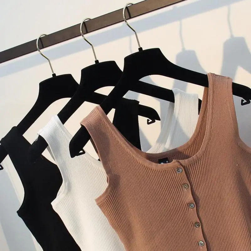 Женский трикотажный жилет летний укороченный пуловер без рукавов сексуальный