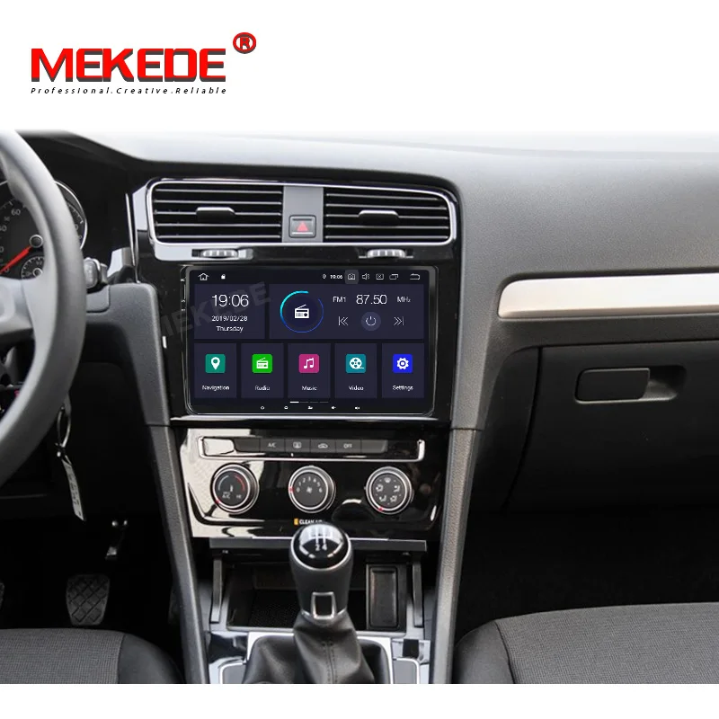 MEKEDE 2 Din 9 дюймов Автомобильный DVD плеер для VW Volkswagen Passat Polo GOLF Skoda Seat Leon gps-навигация FM