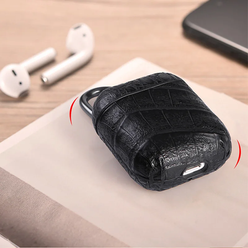 Бизнес роскошный кожаный чехол для наушников Apple гарнитура для Airpods защитный чехол для Airpods зарядная коробка аксессуары для наушников