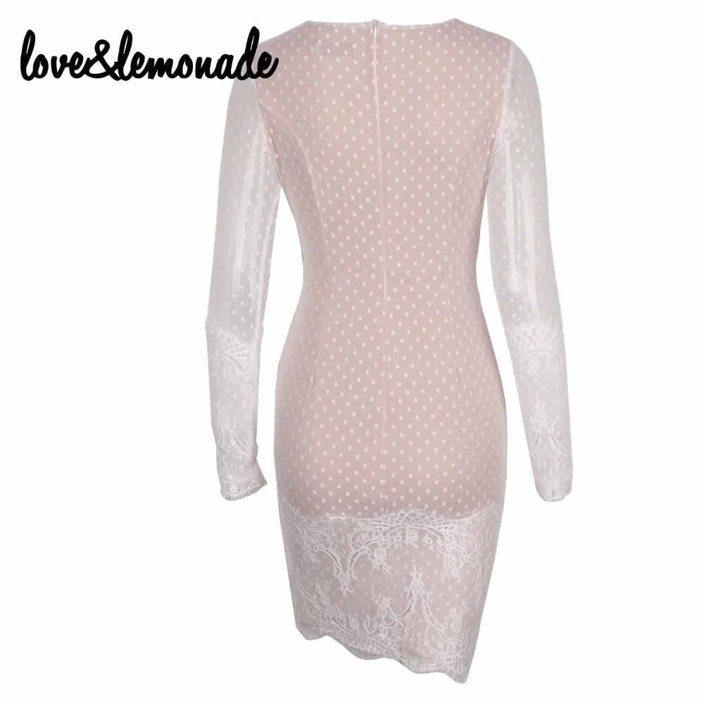 Love & Lemonade кружевное платье в горошек с вырезами белое TB 9711|dress white|cut outwhite dress |