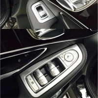 yimaautotrims inner door armrest window lift button cover trim fit for mercedes benz glc x253 2016 2021 interior mouldings