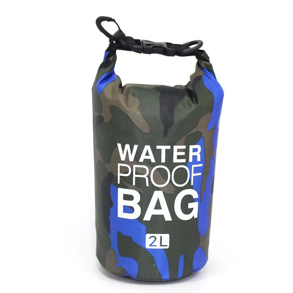 2L deep blue ПВХ Водонепроницаемый сухой мешок 5L 10L 20L 30L камуфляж Открытый Дайвинг Складная Мужская Женская пляжная сумка для плавания рафтинг река океан рюкзак - Цвет: 2L deep blue