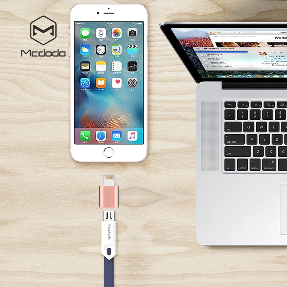 Мини-usb кабель Mcdodo OTG адаптер-конвертер для Lightning-Micro USB адаптер быстрое зарядное