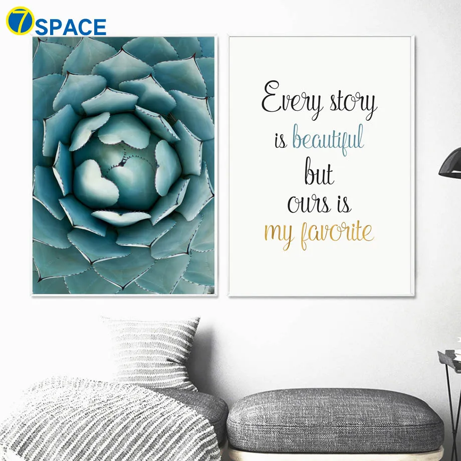 

Agave Flower Quotes Posters And Prints Canvas Painting Nordic Poster Wall Art Print Wall Pictures For Living Room Quadro Decor