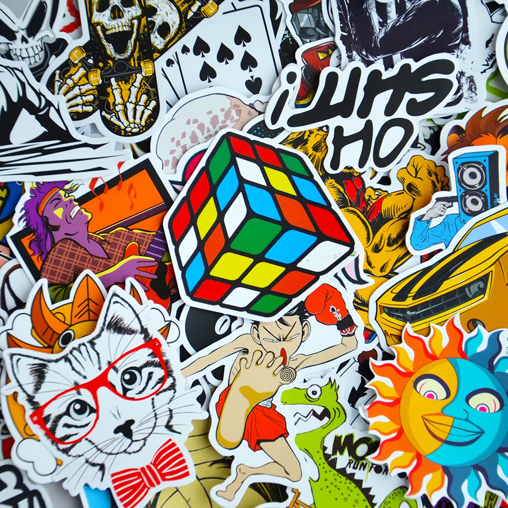Универсальные наклейки в стиле граффити|sticker bomb|skateboard stickerscar styling |