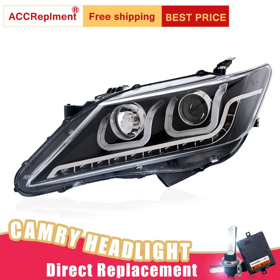 

2Pcs LED Headlights For Toyota Camry 2012-2014 led car lights Angel eyes xenon HID KIT Fog lights LED Daytime Running Lights