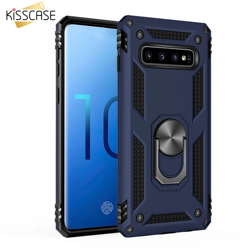 KISSCASE кольцо чехол для Samsung S9/S10 S9/S10Plus полная защитная Броня держатель A50 A70 A30 A20 Caque |