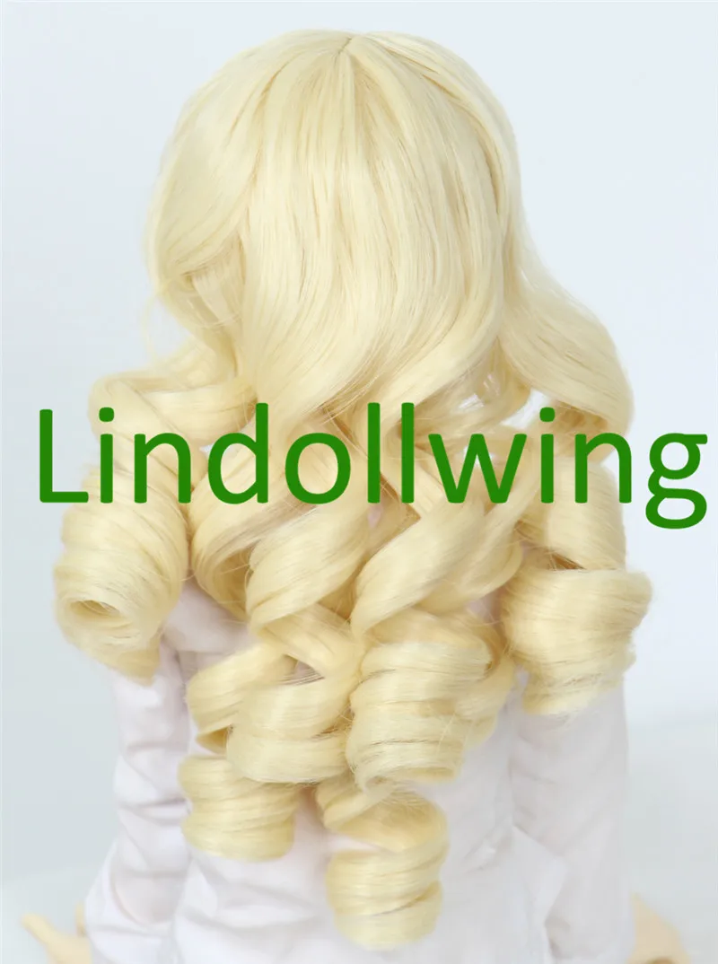 1/3 BJD парик Pullip Dal DD SD LUT Dollfie кукла 8 9 дюймов длинные светлые вьющиеся волосы