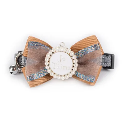 Collar CoolPaw ошейник, поводок элегантный хлопчатобумажной пряжи украшенные цветами галстук с колоколом собаки поводок щенок собаки кошки - Цвет: Collar