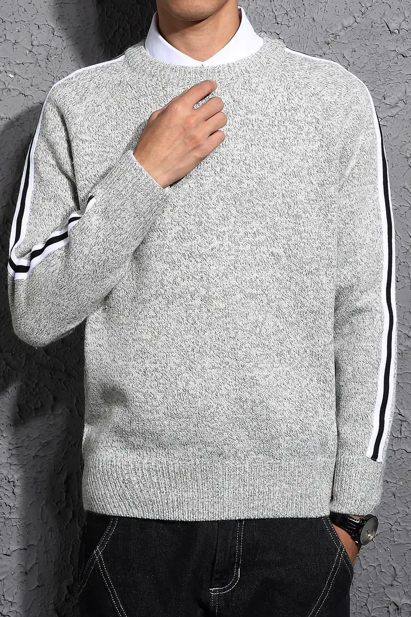 

Winter Christmas Sweater Men Pullover Fashion Brand Mens Jumper Plus Size Mens Sweaters 2021 Thick Striped Pull Men