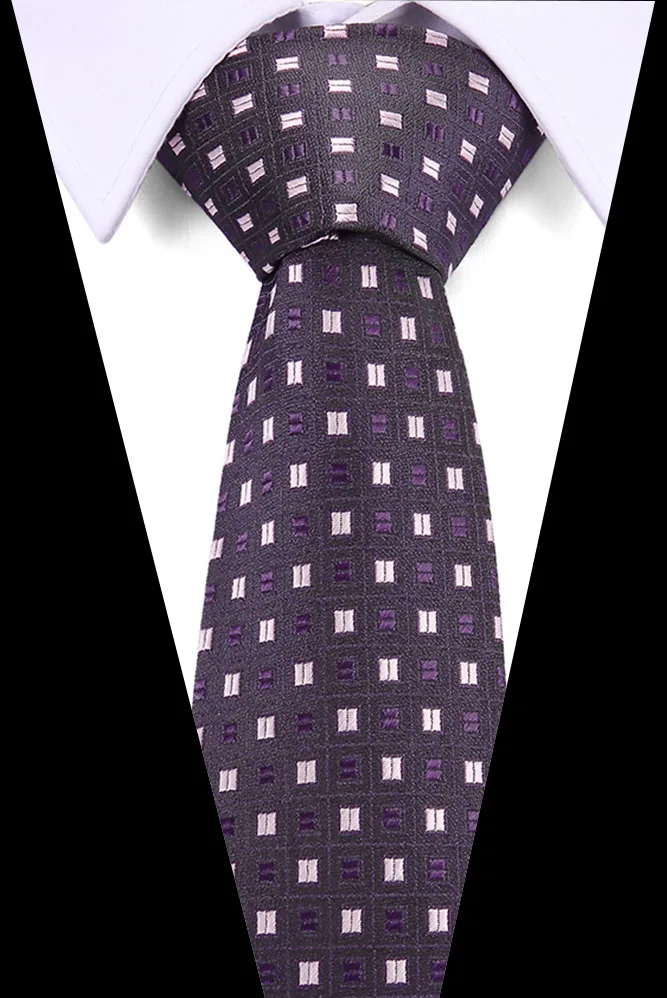 Роскошные мужские галстуки в полоску с принтом 7 см тонкие из полиэстера