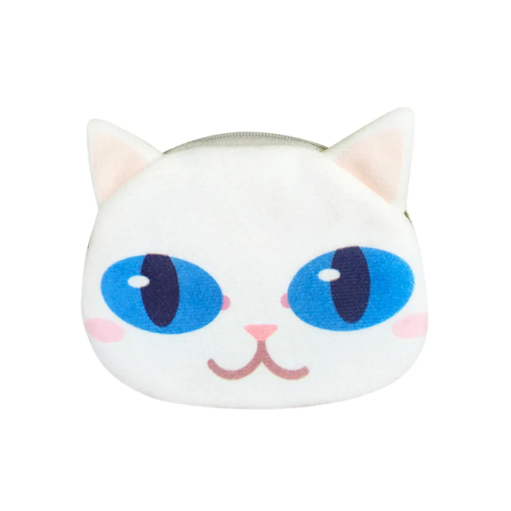 Aelicy Топ Мода 3D милая кошачья морда печать на молнии Кошельки для монет обувь из хлопка, с мультяшками милые кошельки для монет маленькая сумка для хранения