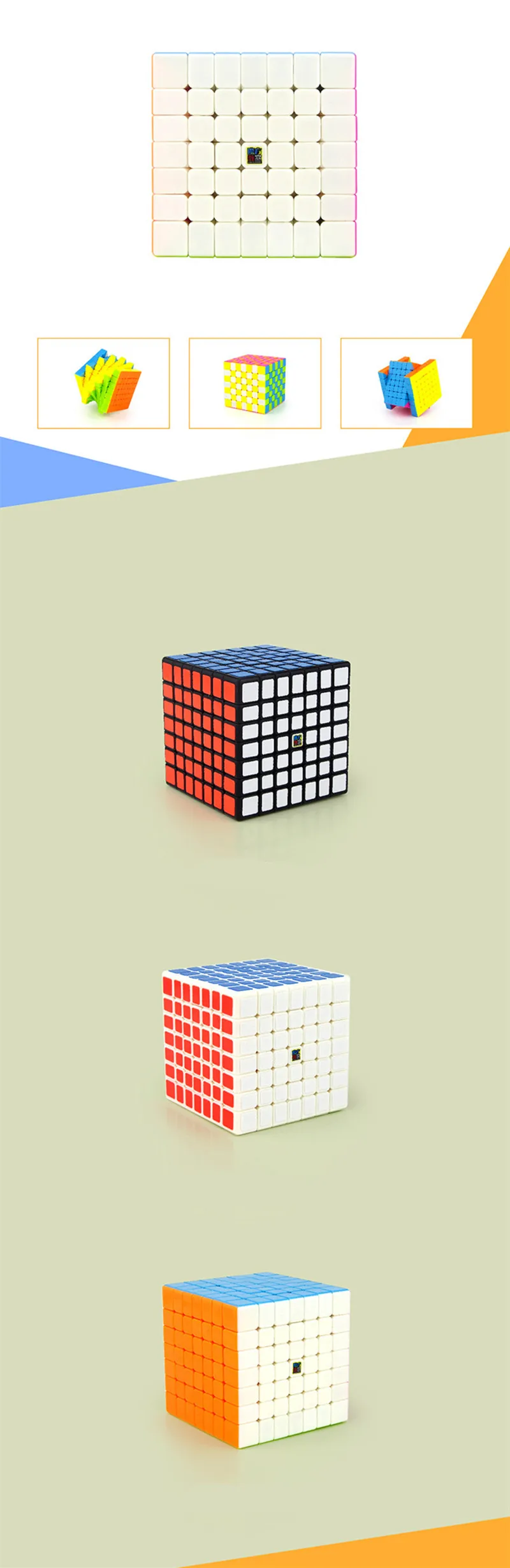 MofangJiaoshi MF7 7x7x7 куб скорость 7 слоев черный стикер Нео головоломка 7x7 Cubo Magico 7*7*7 кубики для обучения игрушки для детей